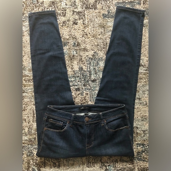 AZ DENIM BLUE JEAN STRETCHY SKINNY LEG 3 INCH ZIPPER FRONT - Picture 2 of 15